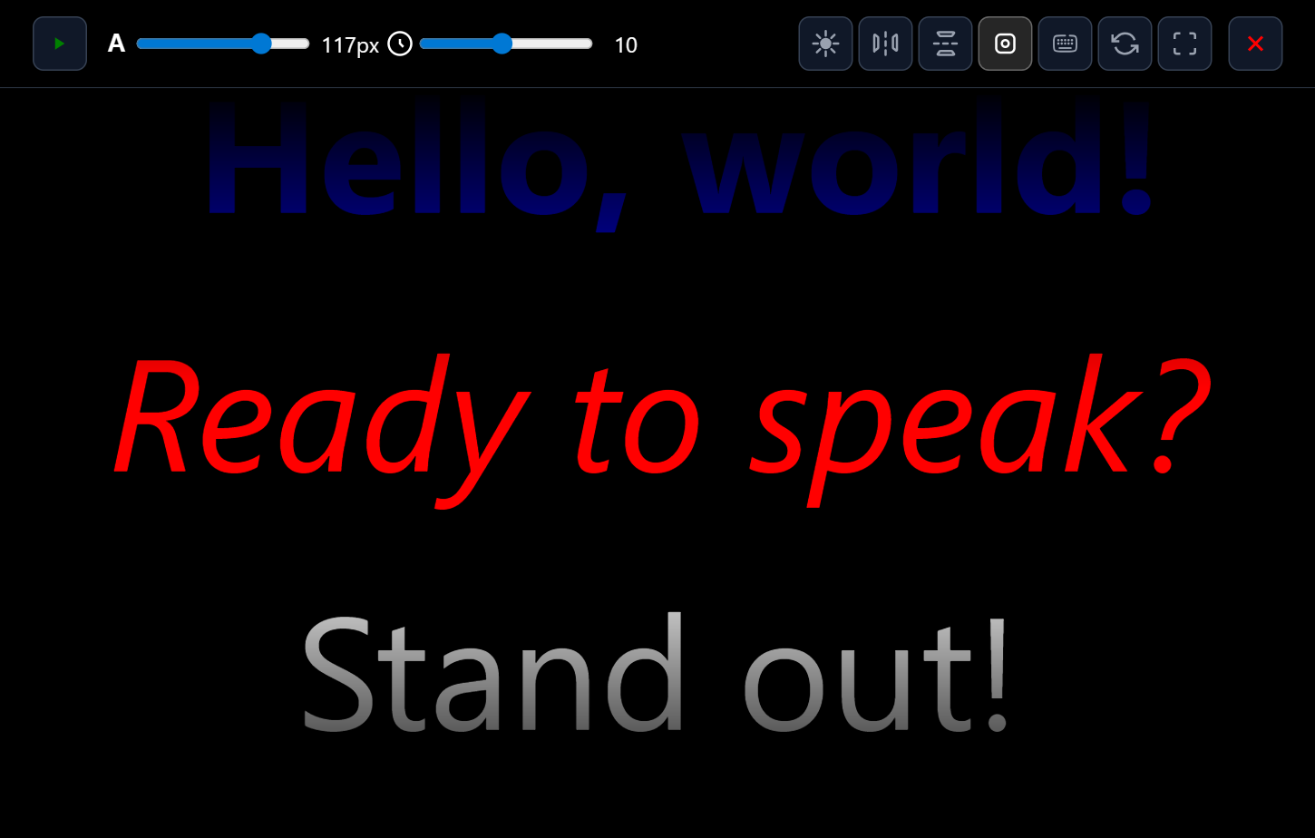 Nanoprompter - Online teleprompter for free - screenshot